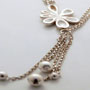Flores encadenadas - plata 925