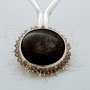 Sol Negro - Plata 925, obsidianan negra y cristales swarovski